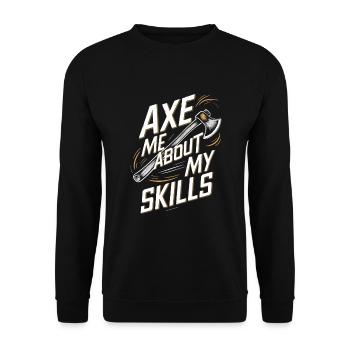Maîtres du lancer de hache pour une pratique précise de la cible - Sweat-shirt Unisexe - noir - Devant - Alina (178cm) & Michal (187cm)