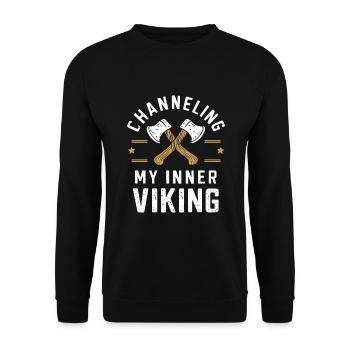 Maîtres du lancer de hache pour une pratique précise de la cible - Sweat-shirt Unisexe - noir - Devant - Alina (178cm) & Michal (187cm)