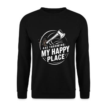 Maîtres du lancer de hache pour une pratique précise de la cible - Sweat-shirt Unisexe - noir - Devant - Alina (178cm) & Michal (187cm)