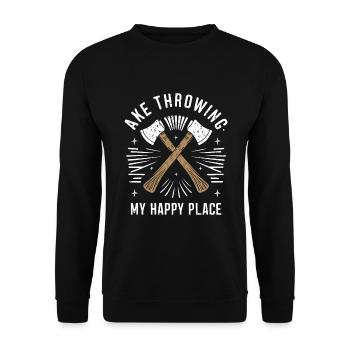 Maîtres du lancer de hache pour une pratique précise de la cible - Sweat-shirt Unisexe - noir - Devant - Alina (178cm) & Michal (187cm)