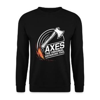 Maîtres du lancer de hache pour une pratique précise de la cible - Sweat-shirt Unisexe - noir - Devant - Alina (178cm) & Michal (187cm)