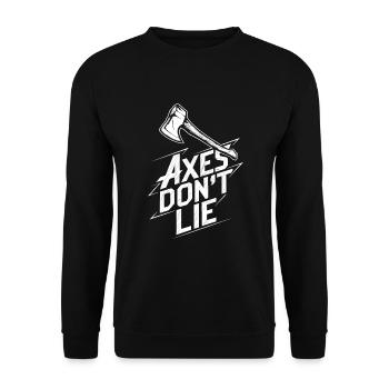 Maîtres du lancer de hache pour une pratique précise de la cible - Sweat-shirt Unisexe - noir - Devant - Alina (178cm) & Michal (187cm)