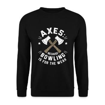 Maîtres du lancer de hache pour une pratique précise de la cible - Sweat-shirt Unisexe - noir - Devant - Alina (178cm) & Michal (187cm)