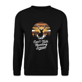 Vivez l’excitation de la chasse au cerf en forêt avec - Sweat-shirt Unisexe - noir - Devant - Alina (178cm) & Michal (187cm)