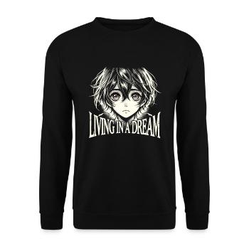 Art de l’anime et esthétique gothique pour la mode alternative - Sweat-shirt Unisexe - noir - Devant - Alina (178cm) & Michal (187cm)