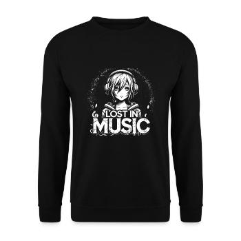 Art de l’anime et esthétique gothique pour la mode alternative - Sweat-shirt Unisexe - noir - Devant - Alina (178cm) & Michal (187cm)