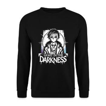 Art de l’anime et esthétique gothique pour la mode alternative - Sweat-shirt Unisexe - noir - Devant - Alina (178cm) & Michal (187cm)