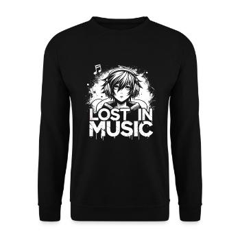 Art de l’anime et esthétique gothique pour la mode alternative - Sweat-shirt Unisexe - noir - Devant - Alina (178cm) & Michal (187cm)
