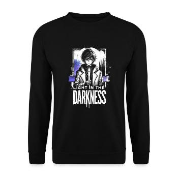 Art de l’anime et esthétique gothique pour la mode alternative - Sweat-shirt Unisexe - noir - Devant - Alina (178cm) & Michal (187cm)