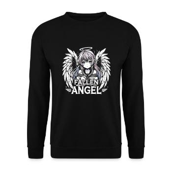 Art de l’anime et esthétique gothique pour la mode alternative - Sweat-shirt Unisexe - noir - Devant - Alina (178cm) & Michal (187cm)