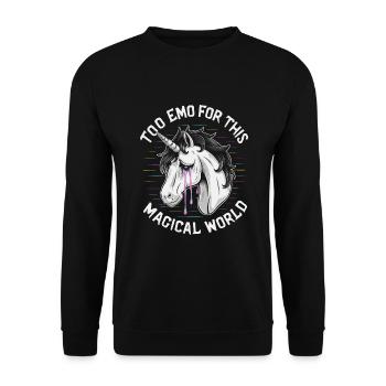 Revival emo et mode alternative pour Scene Kids - Sweat-shirt Unisexe - noir - Devant - Alina (178cm) & Michal (187cm)