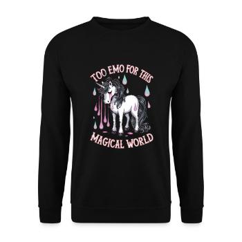 Revival emo et mode alternative pour Scene Kids - Sweat-shirt Unisexe - noir - Devant - Alina (178cm) & Michal (187cm)