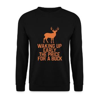 Erlebe Die Spannung Der Hirschjagd Im Wald Mit - Unisex Pullover - Schwarz - Vorne - Alina (178cm) & Michal (187cm)