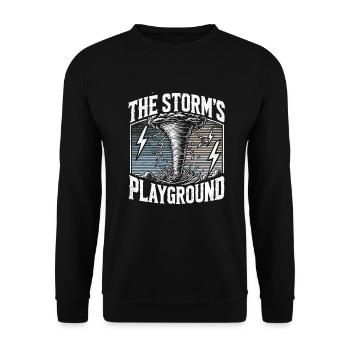 Découvrez le monde fascinant de la chasse aux tornades - Sweat-shirt Unisexe - noir - Devant - Alina (178cm) & Michal (187cm)