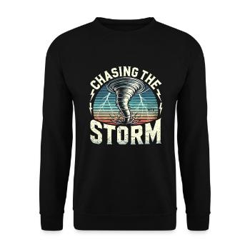 Découvrez le monde fascinant de la chasse aux tornades - Sweat-shirt Unisexe - noir - Devant - Alina (178cm) & Michal (187cm)