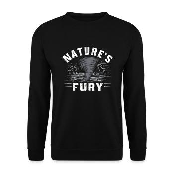 Découvrez le monde fascinant de la chasse aux tornades - Sweat-shirt Unisexe - noir - Devant - Alina (178cm) & Michal (187cm)