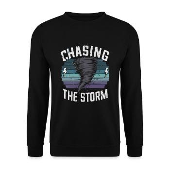 Découvrez le monde fascinant de la chasse aux tornades - Sweat-shirt Unisexe - noir - Devant - Alina (178cm) & Michal (187cm)