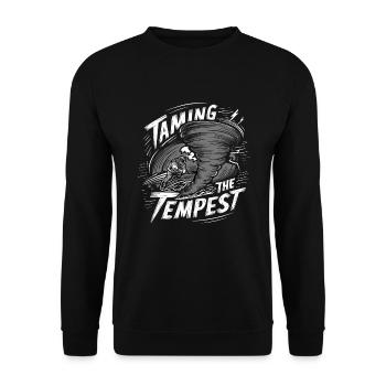 Découvrez le monde fascinant de la chasse aux tornades - Sweat-shirt Unisexe - noir - Devant - Alina (178cm) & Michal (187cm)