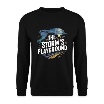 Découvrez le monde fascinant de la chasse aux tornades - Sweat-shirt Unisexe - noir - Devant - Alina (178cm) & Michal (187cm)