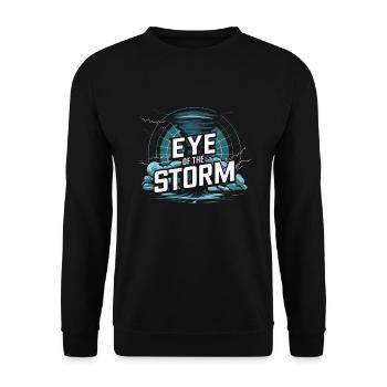 Erlebe Die Faszinierende Welt Des Tornadojagens - Unisex Pullover - Schwarz - Vorne - Alina (178cm) & Michal (187cm)