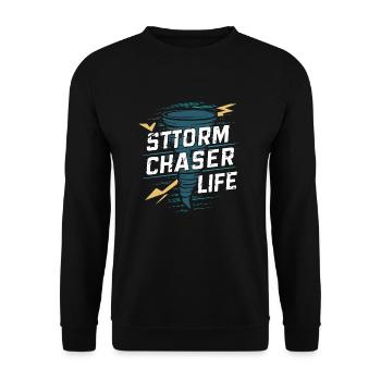 Découvrez le monde fascinant de la chasse aux tornades - Sweat-shirt Unisexe - noir - Devant - Alina (178cm) & Michal (187cm)