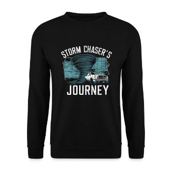 Découvrez le monde fascinant de la chasse aux tornades - Sweat-shirt Unisexe - noir - Devant - Alina (178cm) & Michal (187cm)