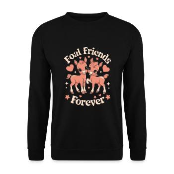 Horse lover, foal care, riding, passion - Unisex Sweatshirt - black - Front - Alina (178cm) & Michal (187cm)