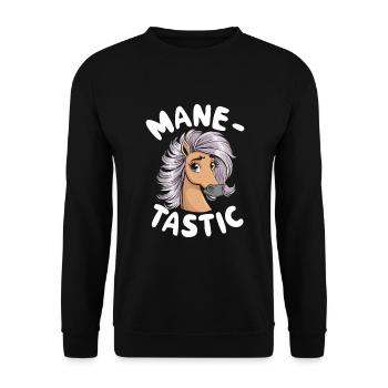Motifs de chevaux amusants pour les amoureux des chevaux et - Sweat-shirt Unisexe - noir - Devant - Alina (178cm) & Michal (187cm)