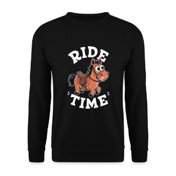 Motifs de chevaux amusants pour les amoureux des chevaux et - Sweat-shirt Unisexe - noir - Devant - Alina (178cm) & Michal (187cm)