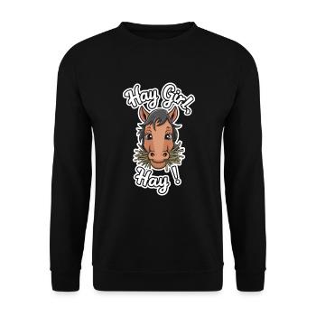 Motifs de chevaux amusants pour les amoureux des chevaux et - Sweat-shirt Unisexe - noir - Devant - Alina (178cm) & Michal (187cm)