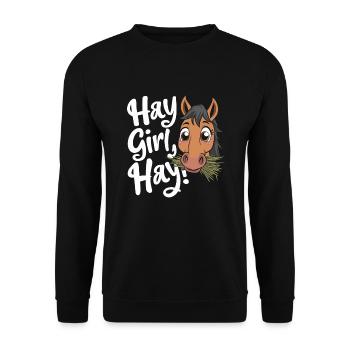 Motifs de chevaux amusants pour les amoureux des chevaux et - Sweat-shirt Unisexe - noir - Devant - Alina (178cm) & Michal (187cm)