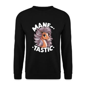 Motifs de chevaux amusants pour les amoureux des chevaux et - Sweat-shirt Unisexe - noir - Devant - Alina (178cm) & Michal (187cm)