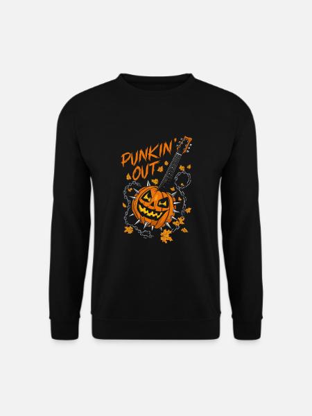 Musical, Pumpkin, Autumn, Vibes, Spooky - Unisex Sweatshirt - black