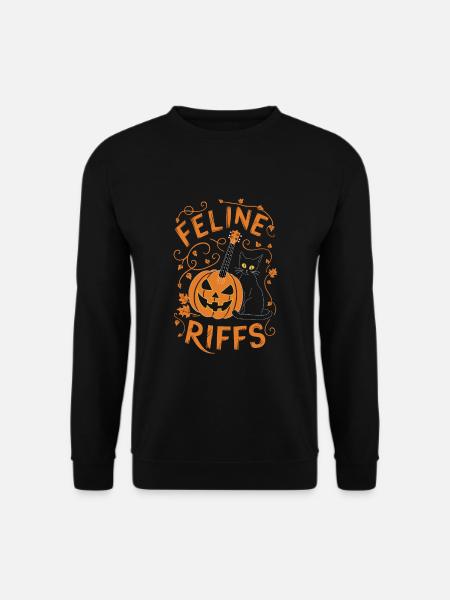 Musical, Pumpkin, Autumn, Vibes, Spooky - Unisex Sweatshirt - black