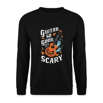 Musikalisch Kürbis Herbst Vibes Gespenstisch - Unisex Pullover - Schwarz - Vorne - Alina (178cm) & Michal (187cm)
