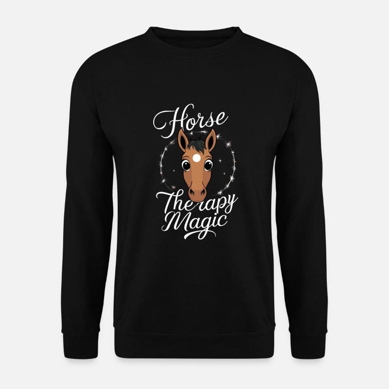 Heilung Durch Pferdetherapie Und Therapeutisches - Unisex Pullover - Schwarz