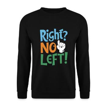 Linkshänder Lefty Left-hander Leftie Buddy - Unisex Sweatshirt - black - Front - Alina (178cm) & Michal (187cm)