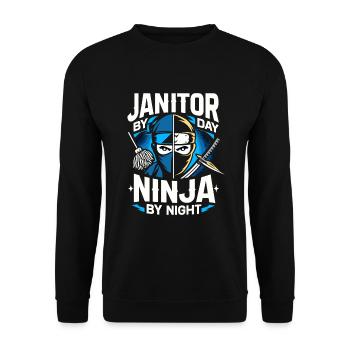 School administrators School staff Caretakers - Unisex Sweatshirt - black - Front - Alina (178cm) & Michal (187cm)