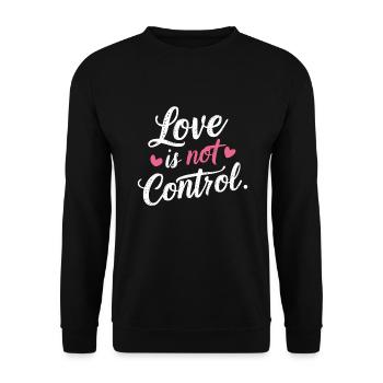 Raising awareness of domestic violence - Unisex Sweatshirt - black - Front - Alina (178cm) & Michal (187cm)