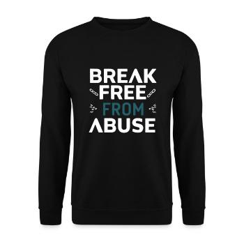 Raising awareness of domestic violence - Unisex Sweatshirt - black - Front - Alina (178cm) & Michal (187cm)