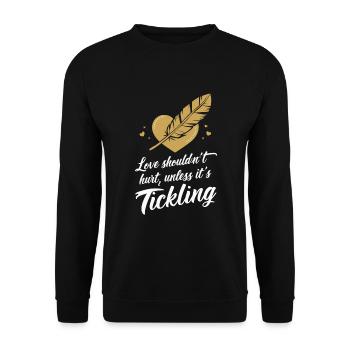 Raising awareness of domestic violence - Unisex Sweatshirt - black - Front - Alina (178cm) & Michal (187cm)