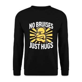 Raising awareness of domestic violence - Unisex Sweatshirt - black - Front - Alina (178cm) & Michal (187cm)