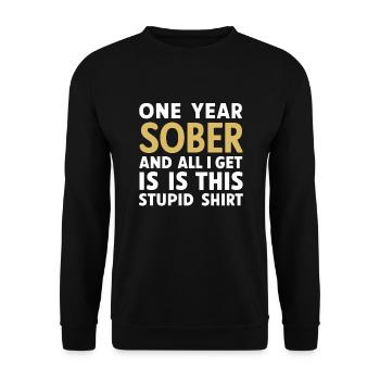 Rétablissement de la dépendance à l’alcool Sobriété AA - Sweat-shirt Unisexe - noir - Devant - Alina (178cm) & Michal (187cm)