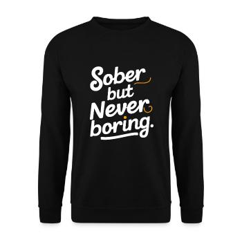 recovery from alcohol dependence sobriety aa - Unisex Sweatshirt - black - Front - Alina (178cm) & Michal (187cm)