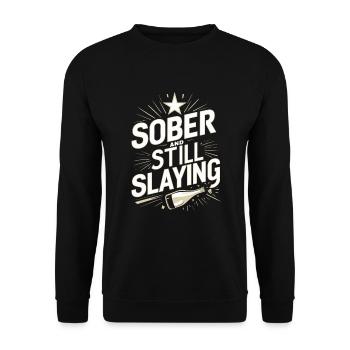 recovery from alcohol dependence sobriety aa - Unisex Sweatshirt - black - Front - Alina (178cm) & Michal (187cm)