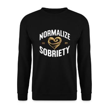 recovery from alcohol dependence sobriety aa - Unisex Sweatshirt - black - Front - Alina (178cm) & Michal (187cm)