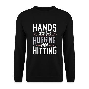 Raising awareness of domestic violence - Unisex Sweatshirt - black - Front - Alina (178cm) & Michal (187cm)