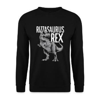 Rizzler Culture with Dinosaur Art and T-Rex - Unisex Sweatshirt - black - Front - Alina (178cm) & Michal (187cm)