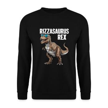 Rizzler Culture with Dinosaur Art and T-Rex - Unisex Sweatshirt - black - Front - Alina (178cm) & Michal (187cm)