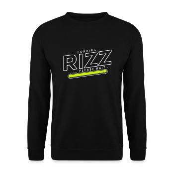 Rizzler Culture Gaming Life Rizzler Quotes - Unisex Sweatshirt - black - Front - Alina (178cm) & Michal (187cm)